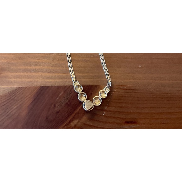 Beverly Hills Gold 14k gold 16” inch round cut  v shaped necklace rare/ vintage - Picture 11 of 12